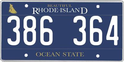 RI license plate 386364