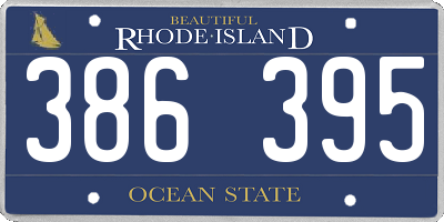 RI license plate 386395