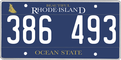 RI license plate 386493