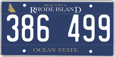 RI license plate 386499
