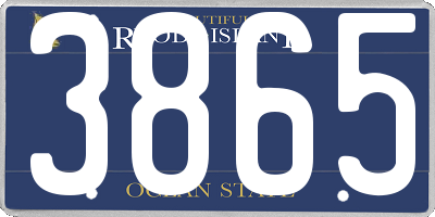 RI license plate 3865