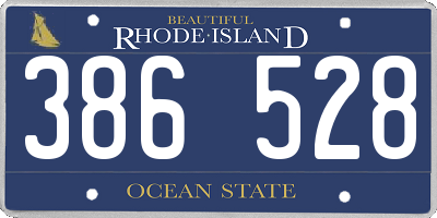 RI license plate 386528