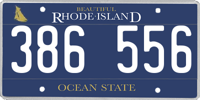 RI license plate 386556