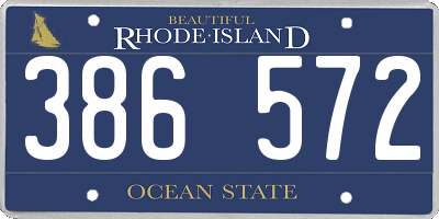 RI license plate 386572