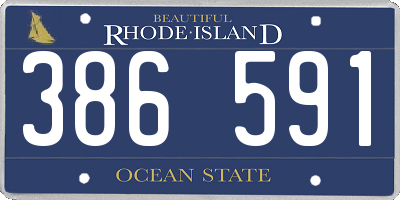 RI license plate 386591