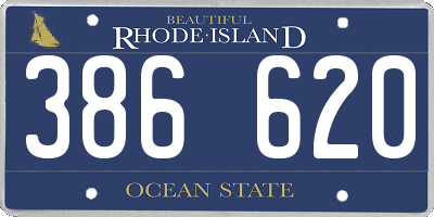 RI license plate 386620