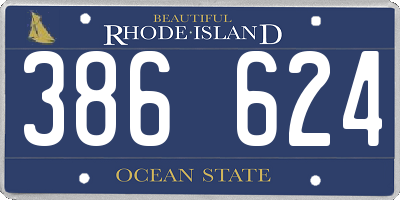 RI license plate 386624