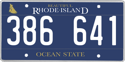 RI license plate 386641