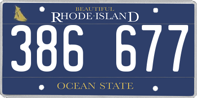 RI license plate 386677