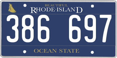 RI license plate 386697