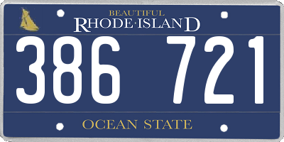 RI license plate 386721