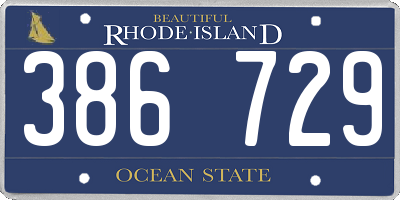 RI license plate 386729
