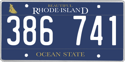 RI license plate 386741