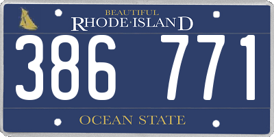 RI license plate 386771