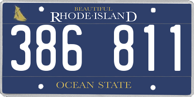 RI license plate 386811