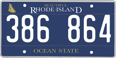 RI license plate 386864