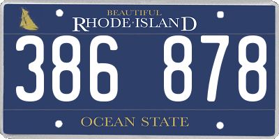 RI license plate 386878