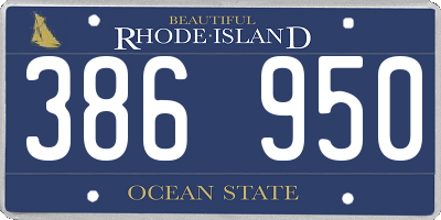 RI license plate 386950