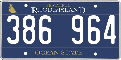 RI license plate 386964
