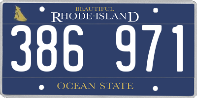 RI license plate 386971