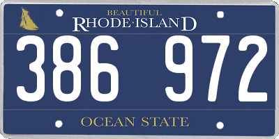 RI license plate 386972