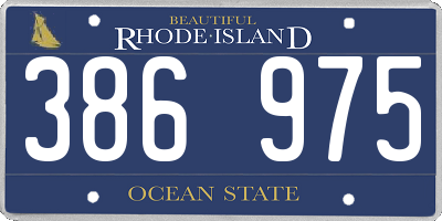 RI license plate 386975