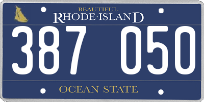 RI license plate 387050