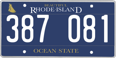 RI license plate 387081