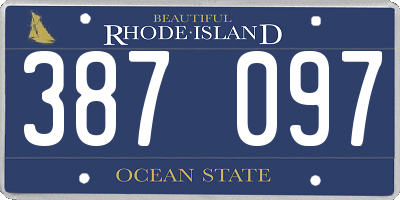 RI license plate 387097