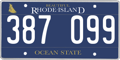 RI license plate 387099