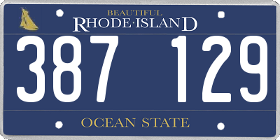 RI license plate 387129