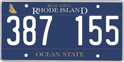 RI license plate 387155