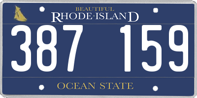 RI license plate 387159