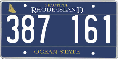 RI license plate 387161