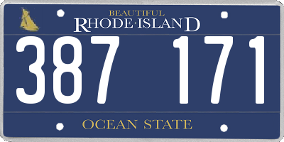 RI license plate 387171