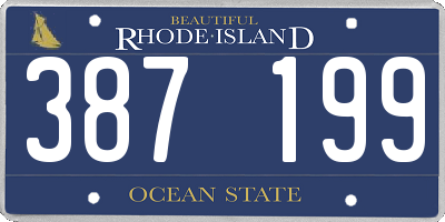 RI license plate 387199