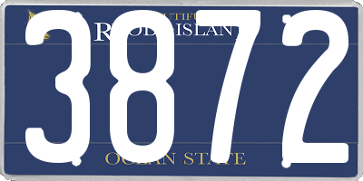 RI license plate 3872