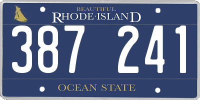 RI license plate 387241