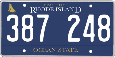 RI license plate 387248