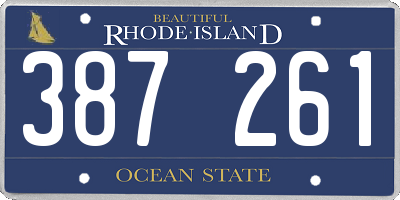 RI license plate 387261