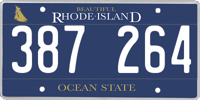 RI license plate 387264