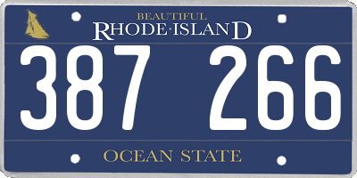 RI license plate 387266