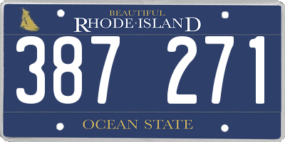 RI license plate 387271