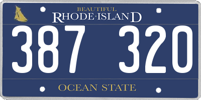 RI license plate 387320