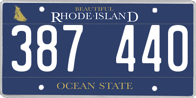 RI license plate 387440