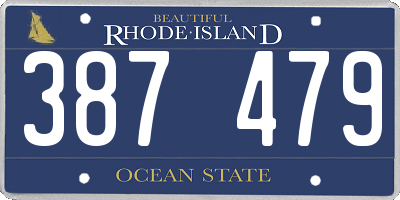 RI license plate 387479