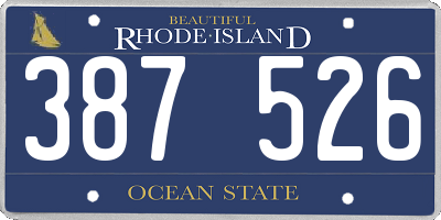RI license plate 387526