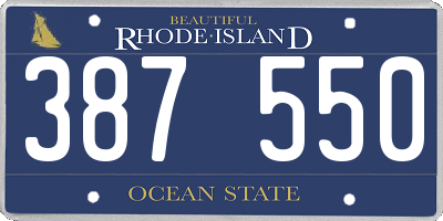 RI license plate 387550