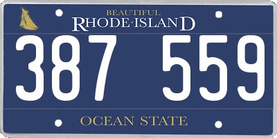 RI license plate 387559