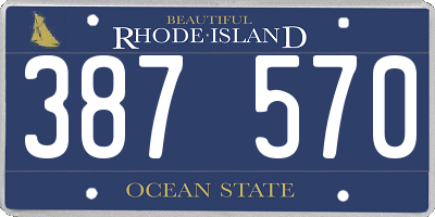 RI license plate 387570